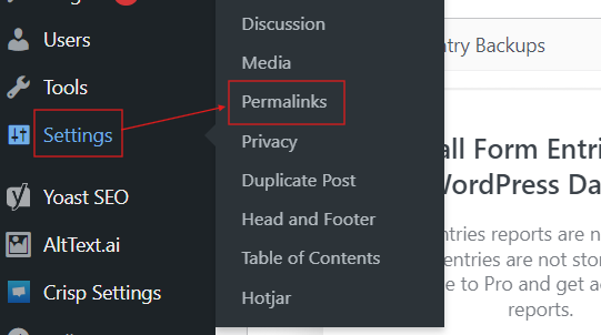 Edit Permalinks in WordPress