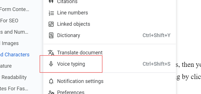 Use Voice Typing 