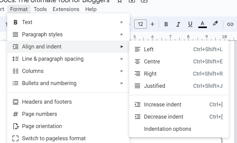 Align and Indent