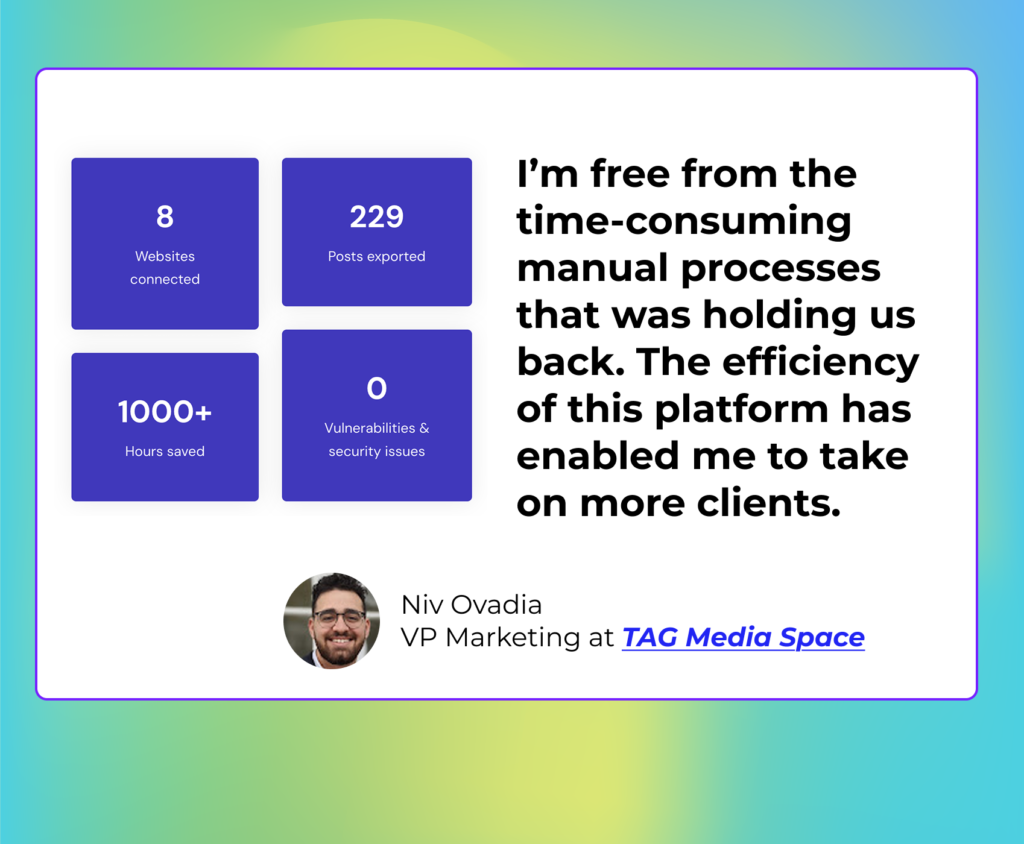 Case study showcasing time saved using productivity tools.